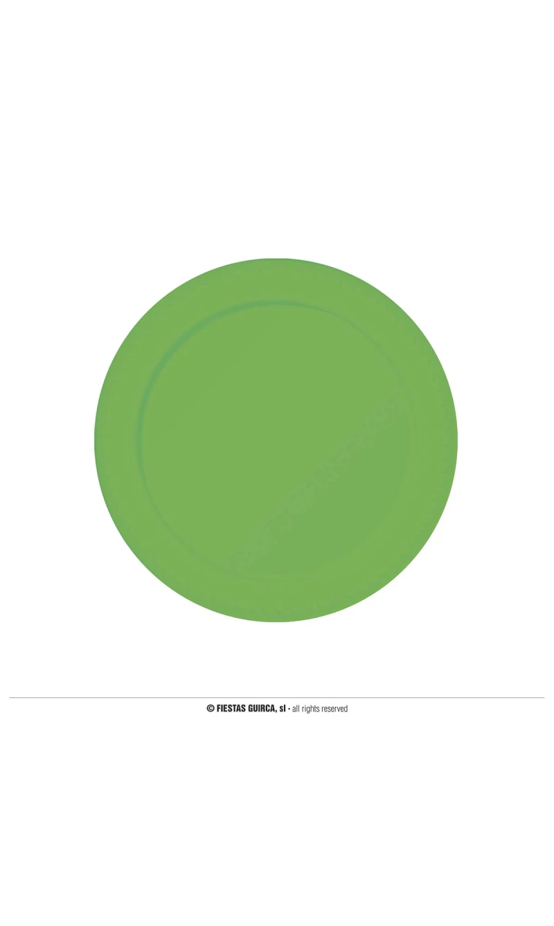 Neon Green Plates Fuchsia 23cm - 6pk