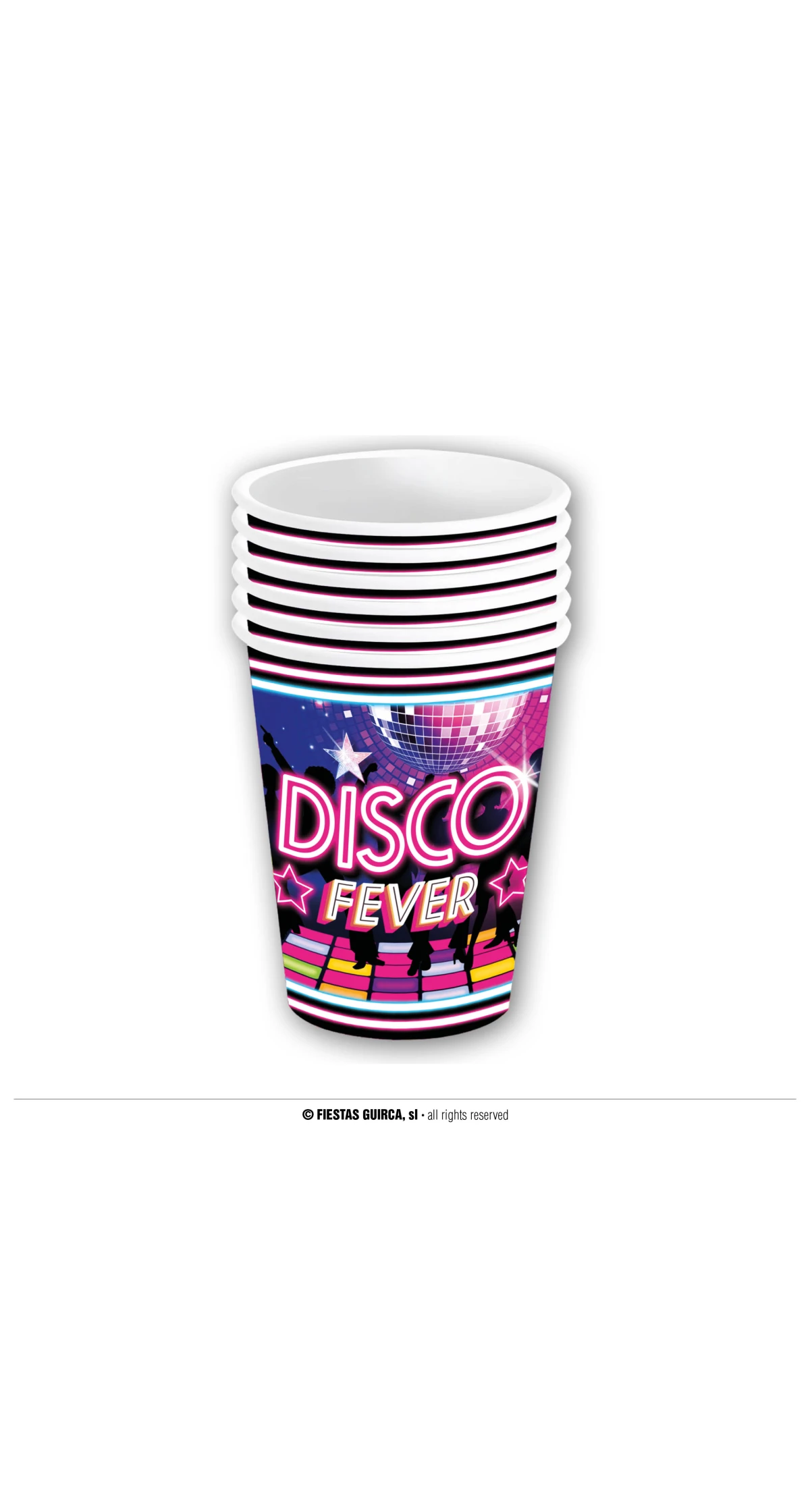 Disco Fever Cups 240ml - 6pk