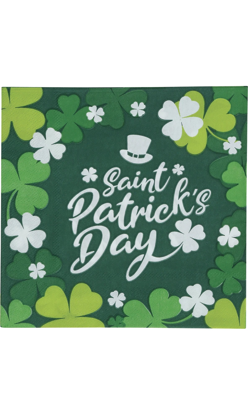 Saint Patrick's Napkins 16x16cm - 12pcs