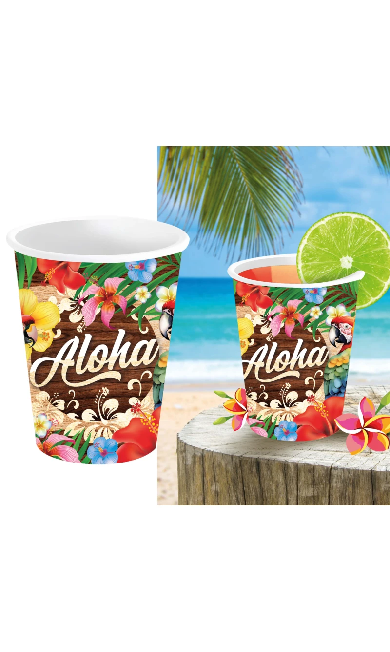 Hawaiian Aloha Summer Cups 240ml - 6pk