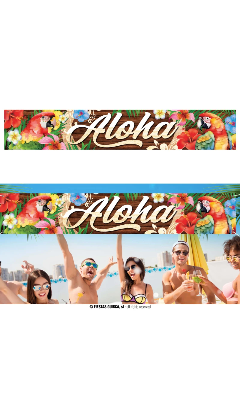 Hawaiian Aloha Summer Fabric Banner - 150cm