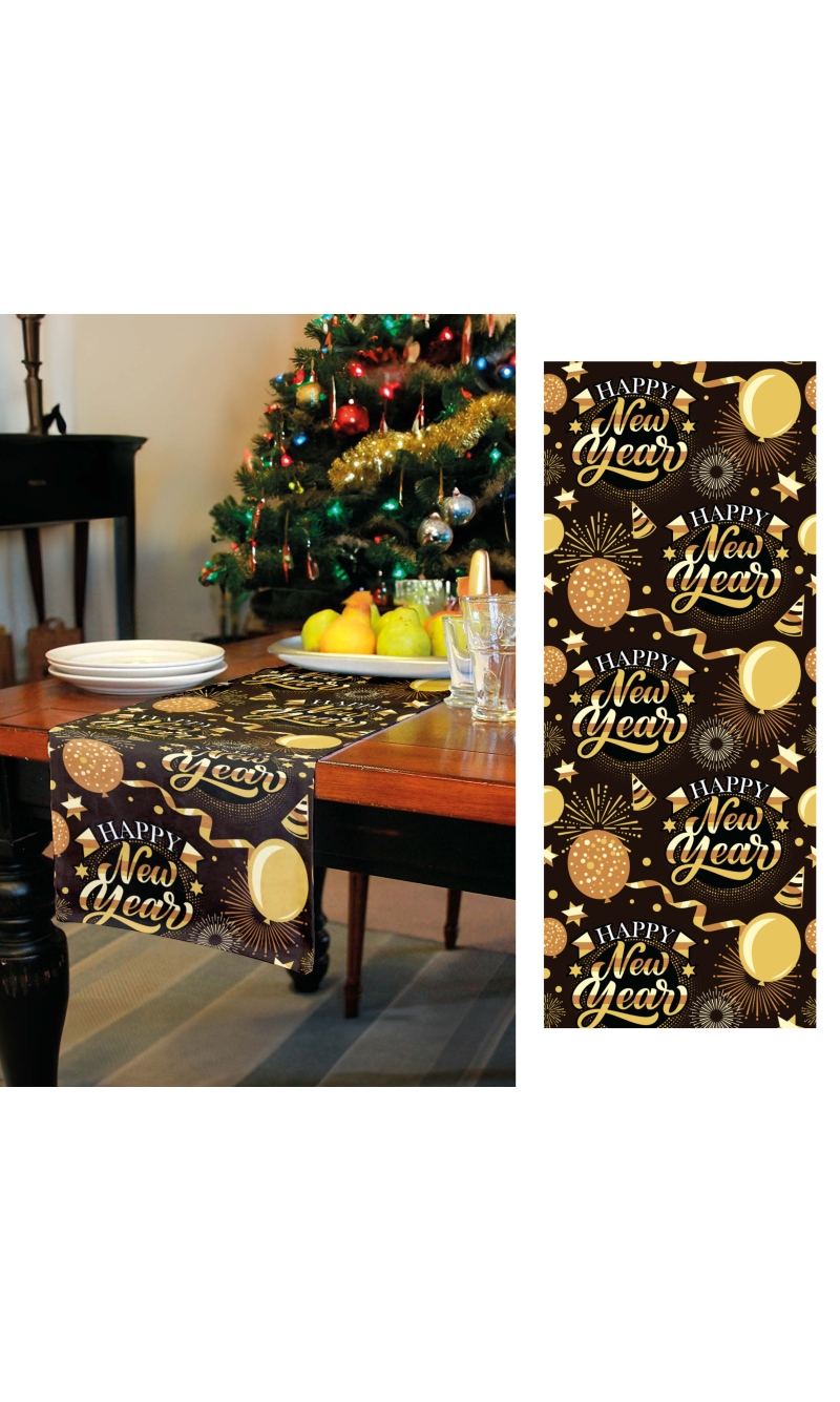 Happy New Year Table Runner 28x300cm