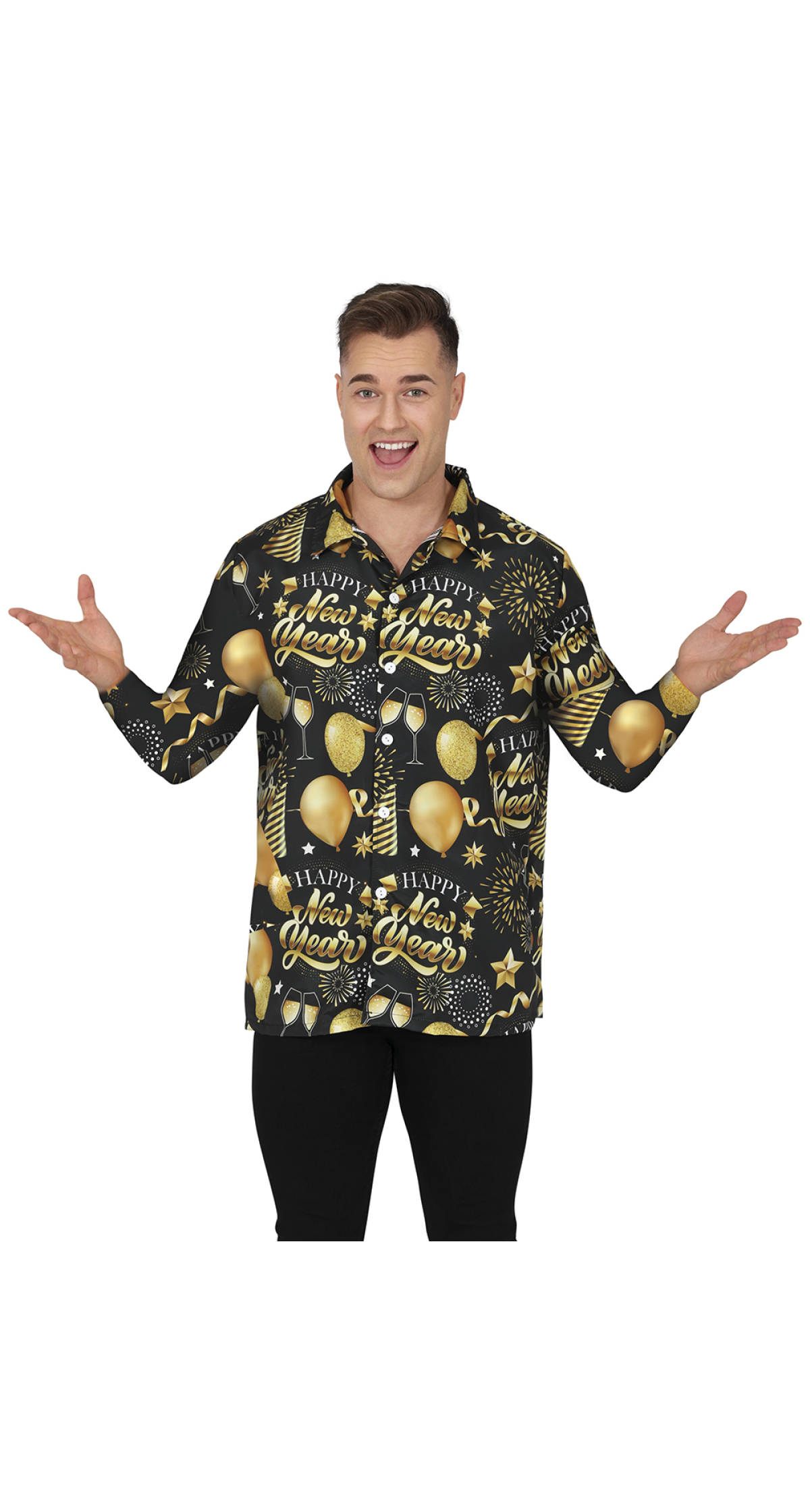 Happy New Year Male Shirt - Adult Size Medium (48-50)