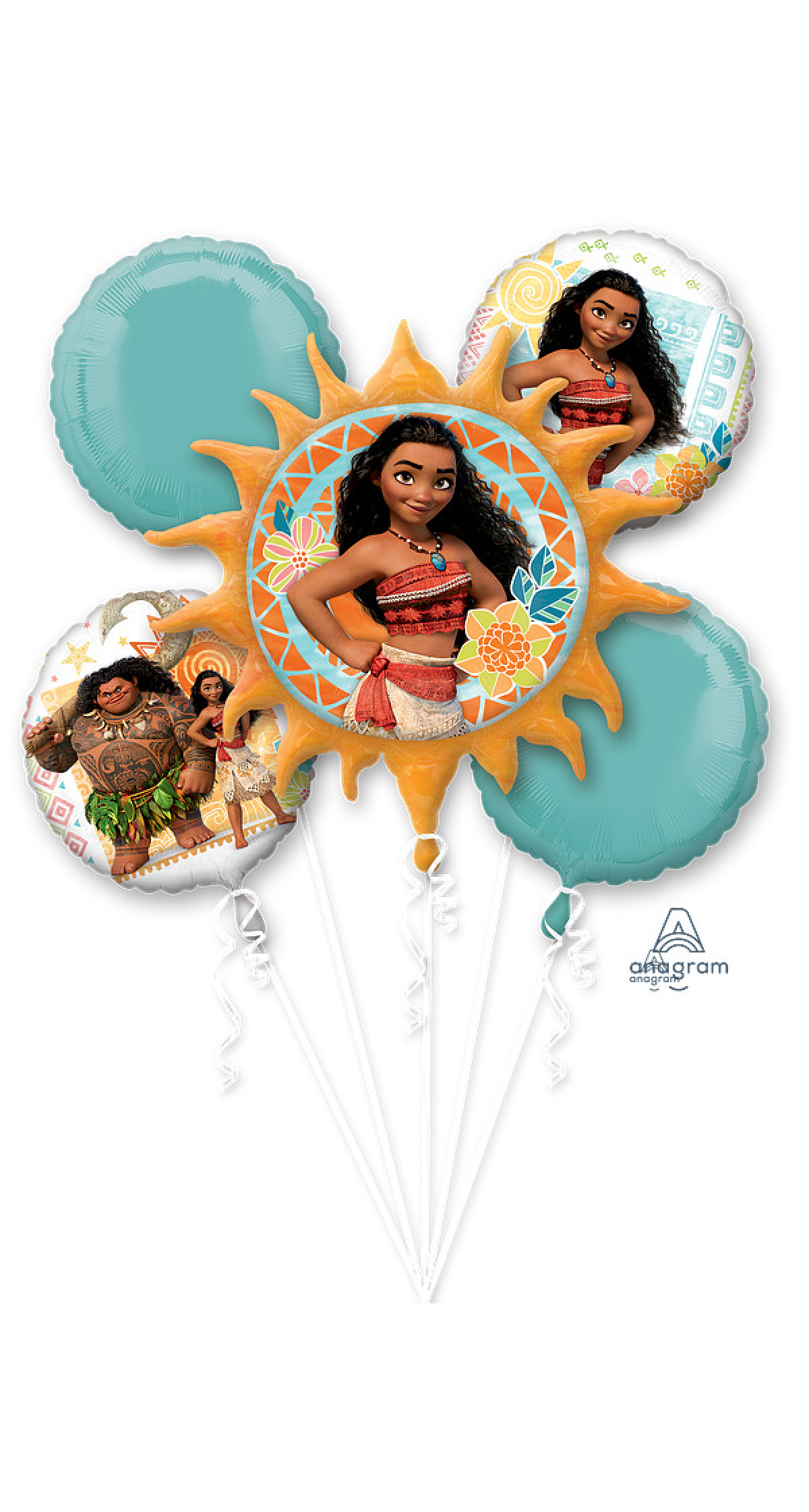 Moana Bouquet Foil Balloon -5pk