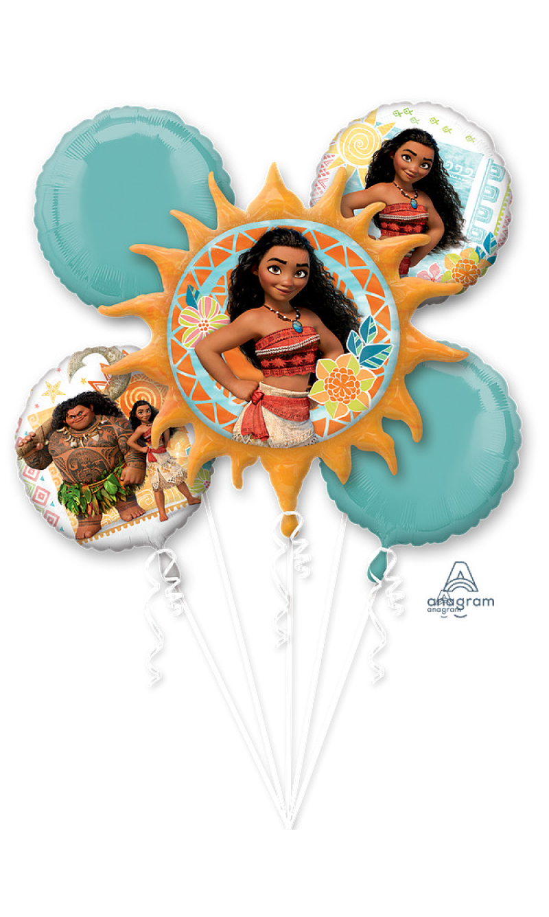 Moana Bouquet Foil Balloon -5pk