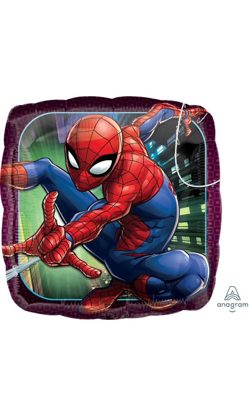 Spider-Man Animated Standard Square Foil Balloon 17" (42cm)