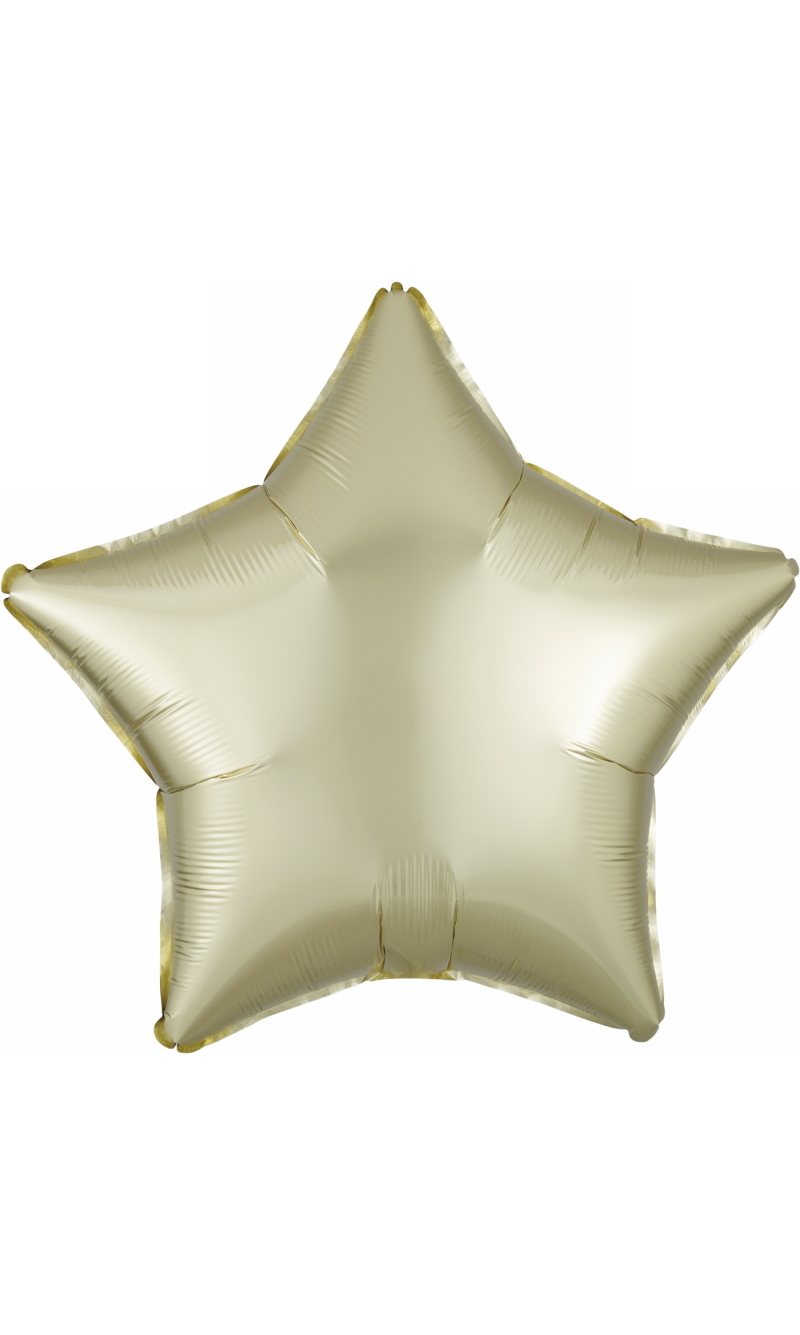 Satin Luxe Pastel Yellow Star Standard Star Foil Balloon 18" (45cm)