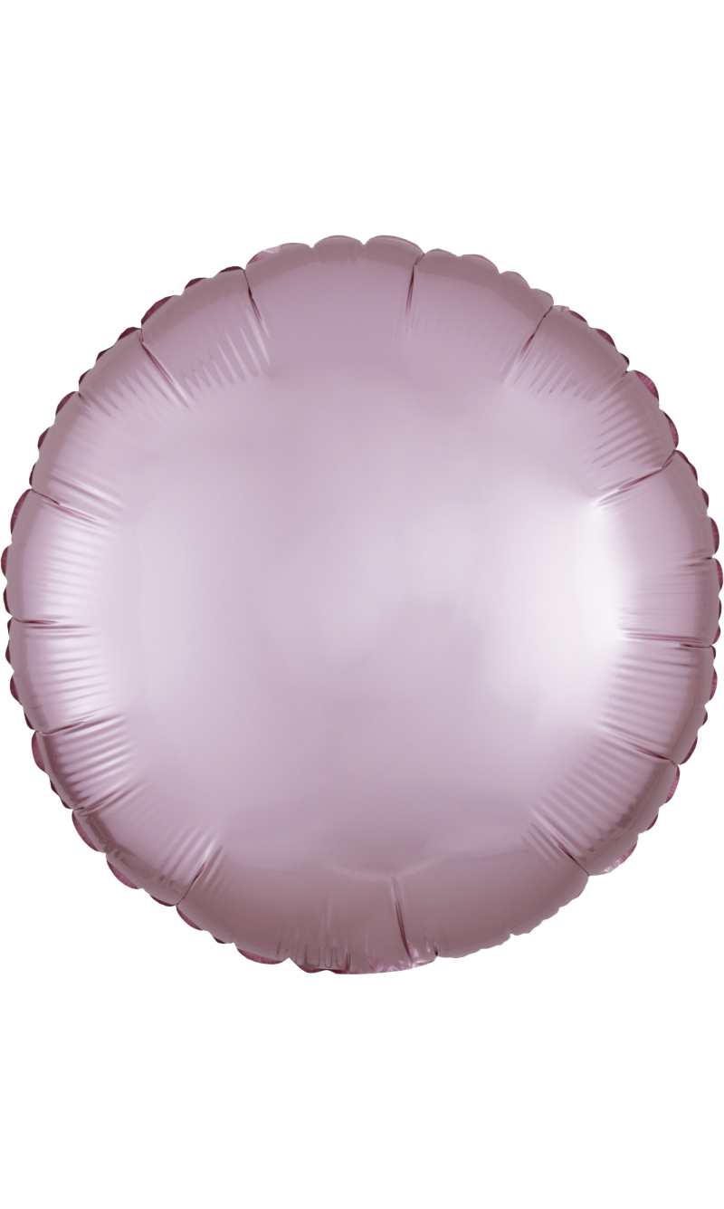 Satin Luxe Pastel Pink Standard Circle Foil Balloon 18" (45cm)