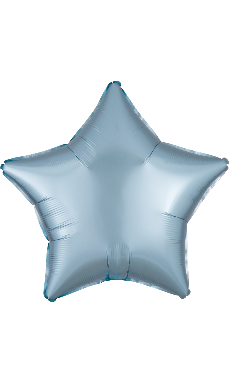 Satin Luxe Pastel Blue Star Standard Star Foil Balloon 18" (45cm)