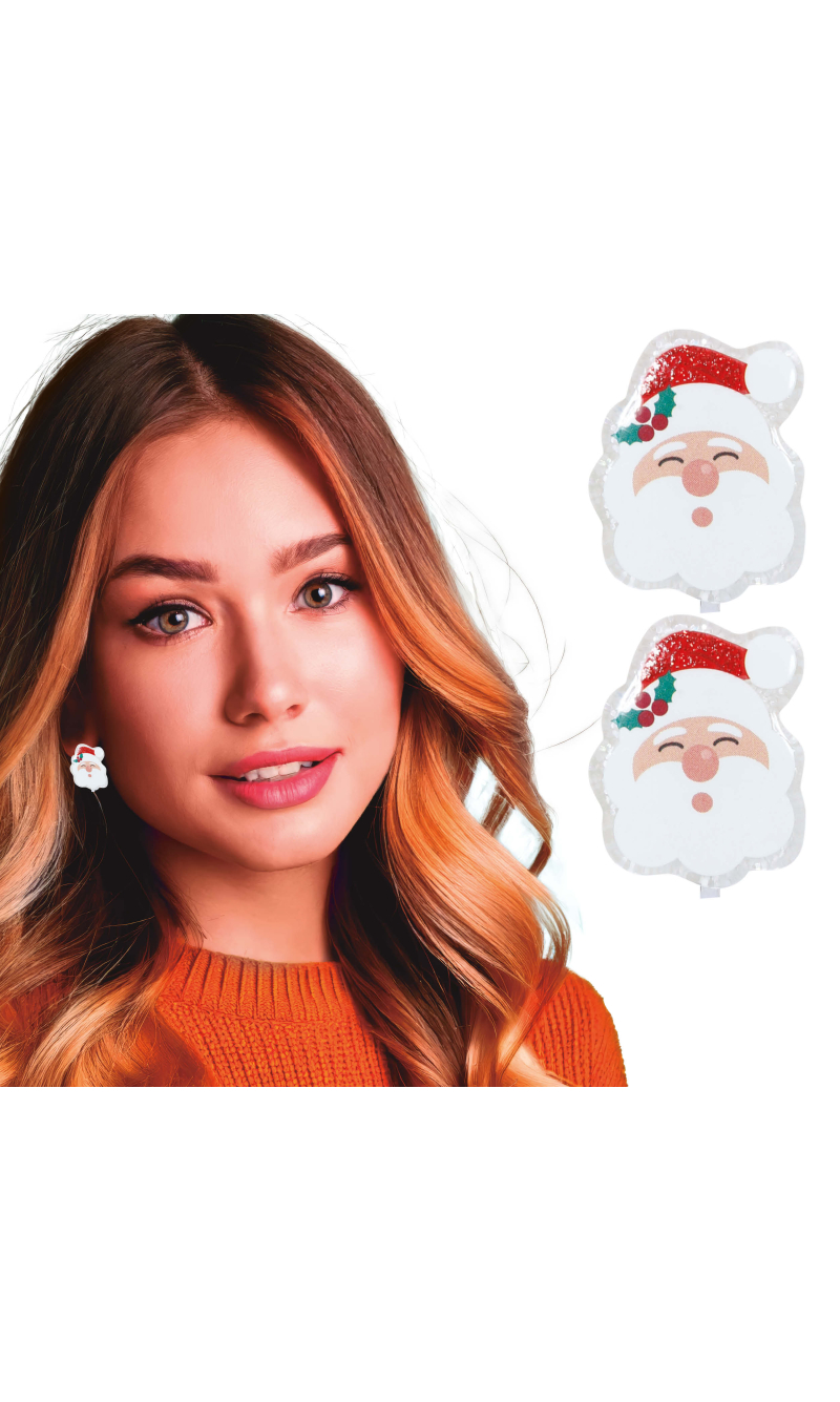Christmas Santa Claus Head Earrings