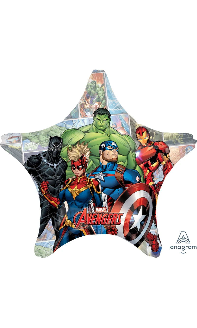 Avengers Marvel Powers Unite Jumbo Star Foil Balloon - 71 x 71cm