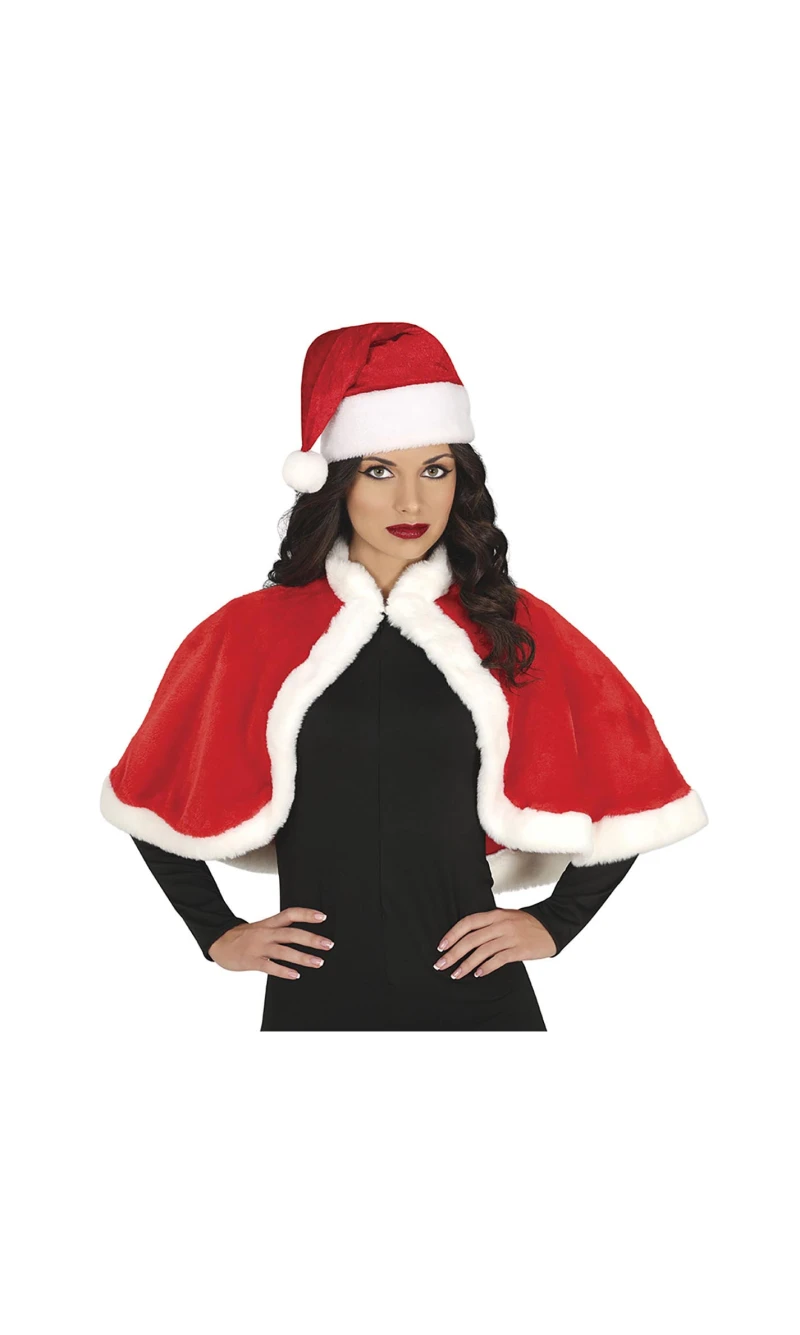 Christmas Mrs Claus Cape - Adult One Size