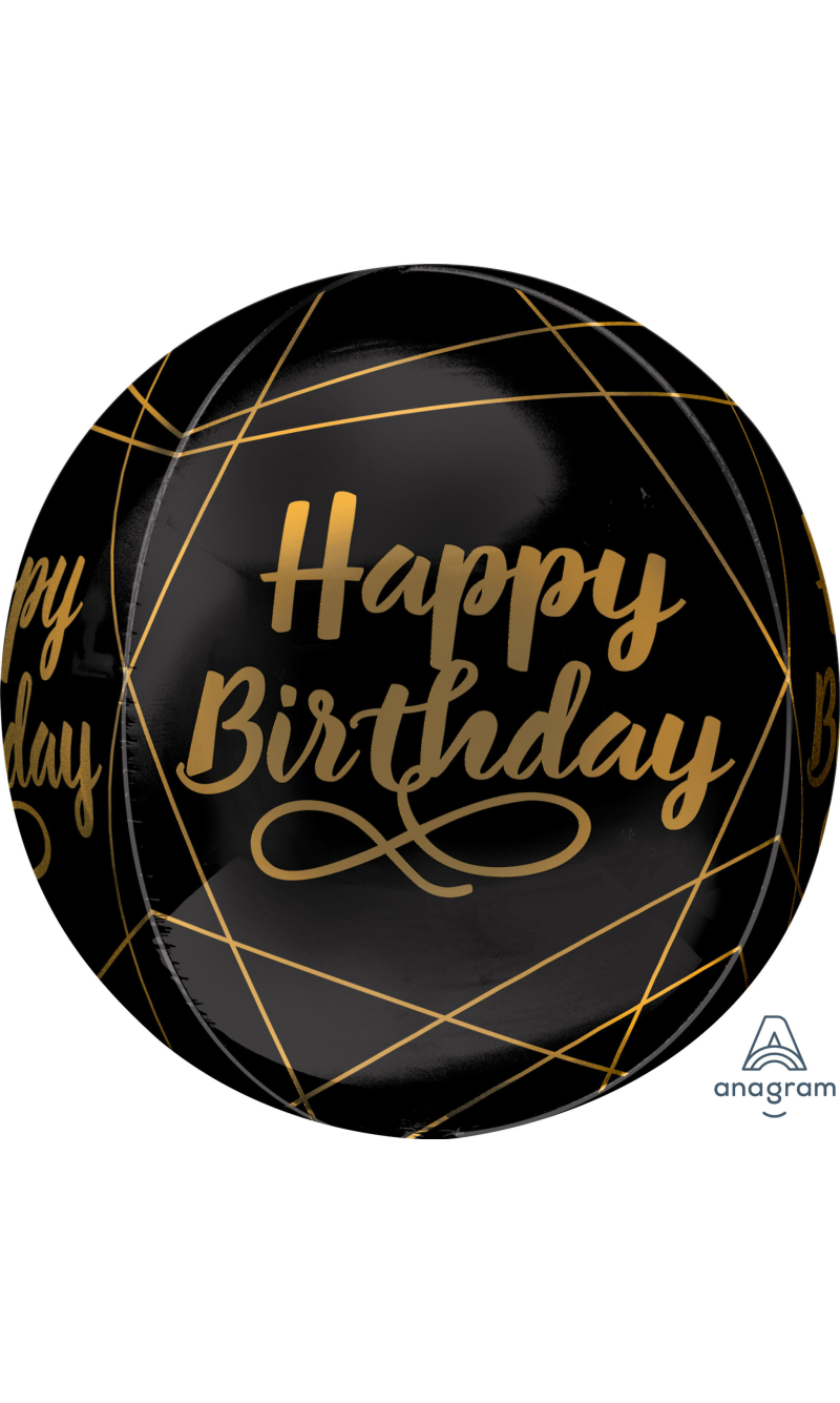 Elegant Birthday Orbz Foil Balloon - 38 x 40cm