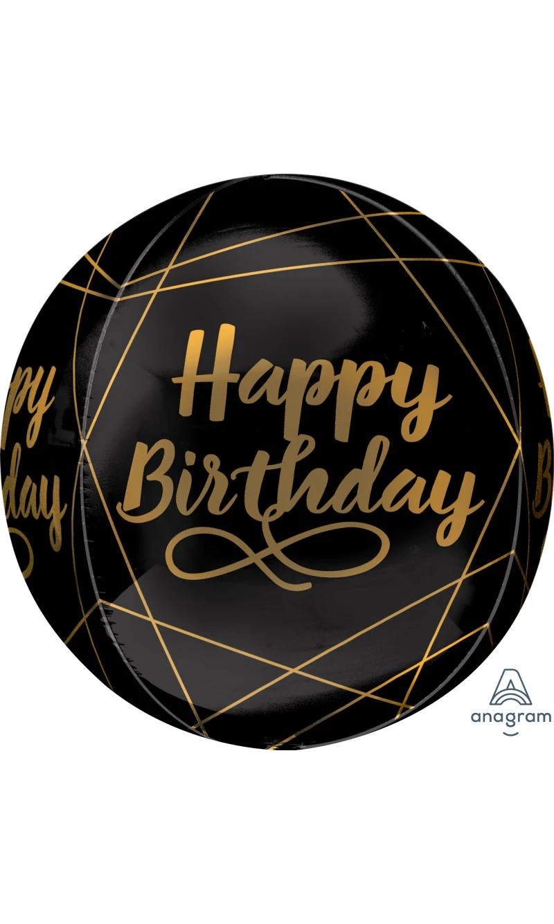 Elegant Birthday Orbz Foil Balloon - 38 x 40cm