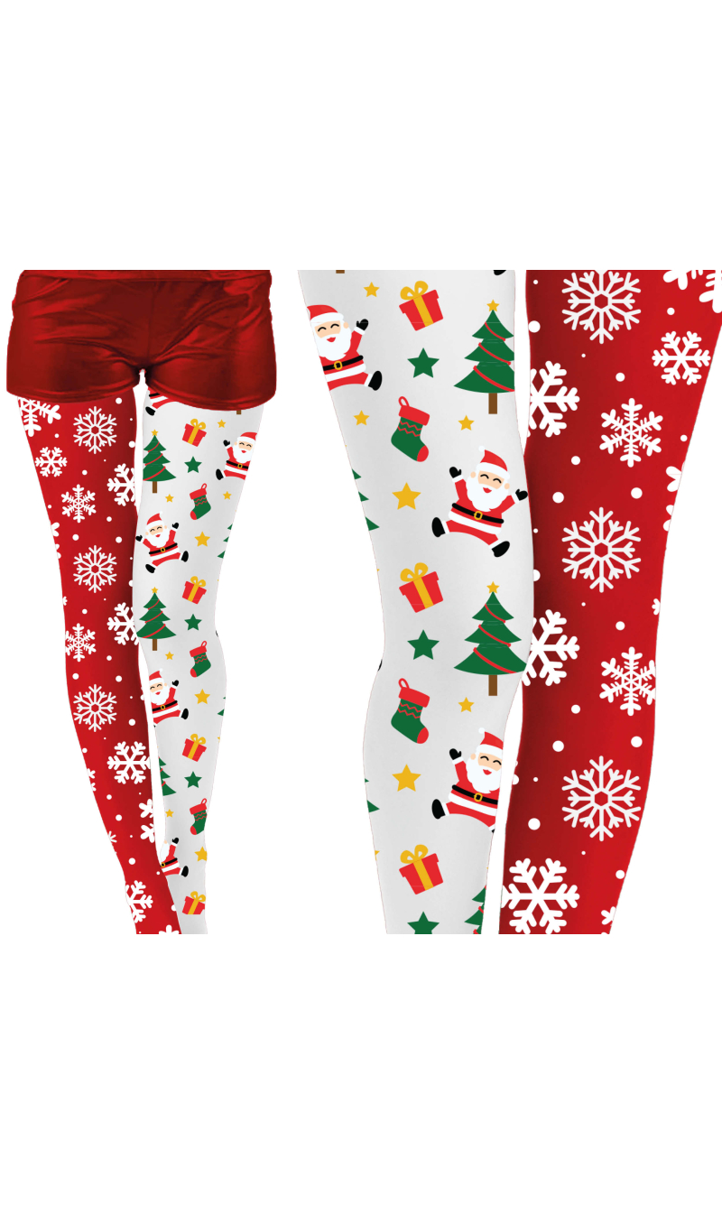 Christmas Snowflake Tights - Adult One Size