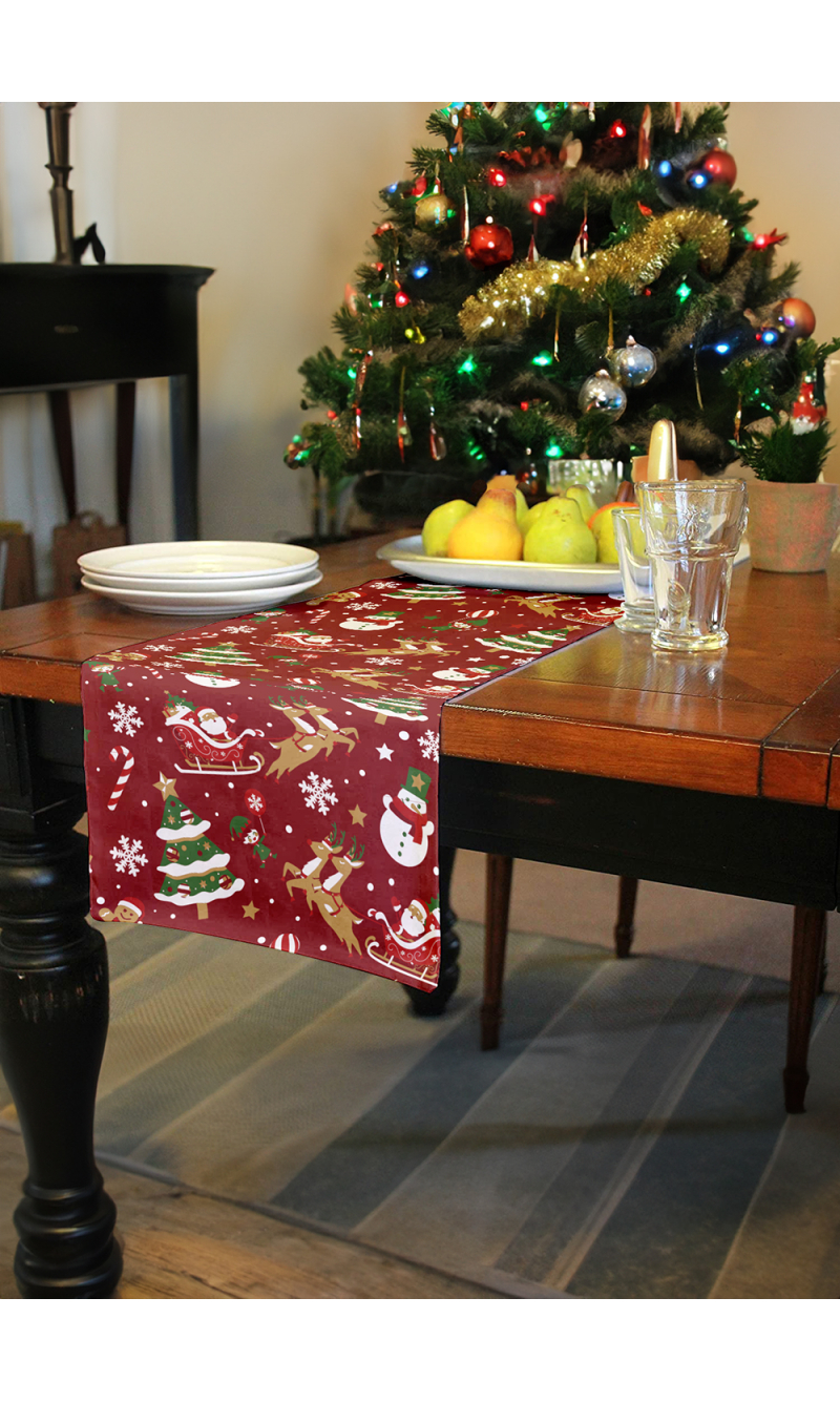 Christmas Sleigh Table Runner 28x300cm