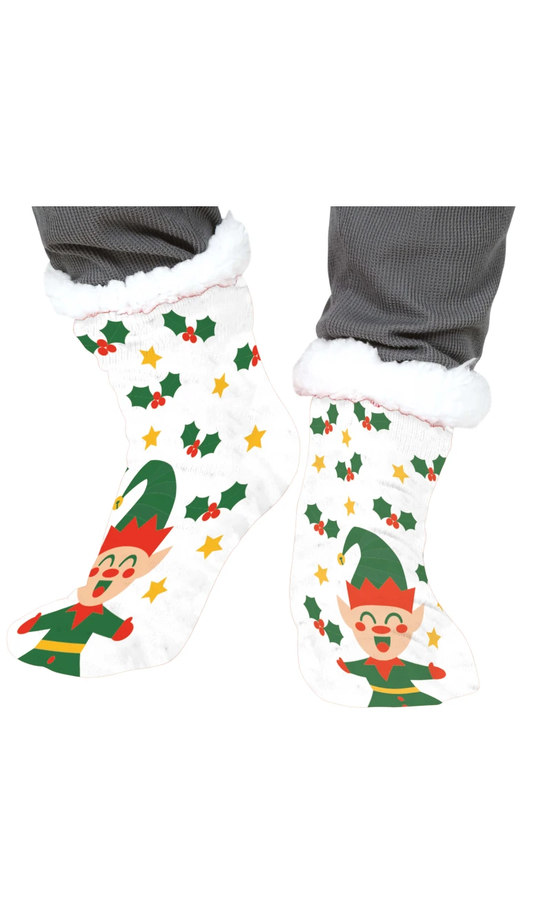 Christmas Elf Thermal Socks - Adult One Size