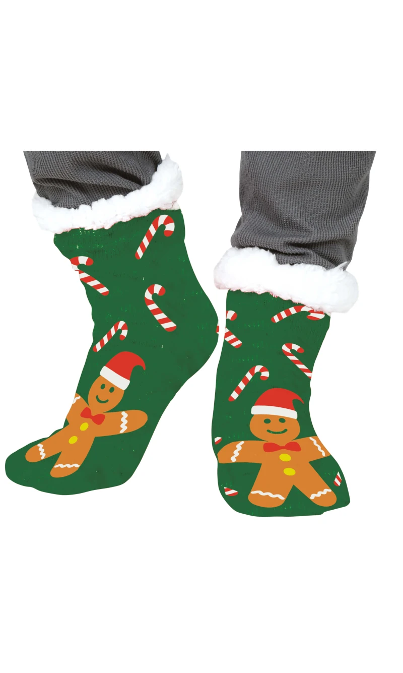 Christmas Gingerbread Thermal Socks - Adult One Size