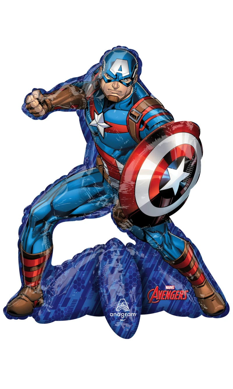 Avengers Captain America Air Fill Only Foil Balloon - 55 x 66cm