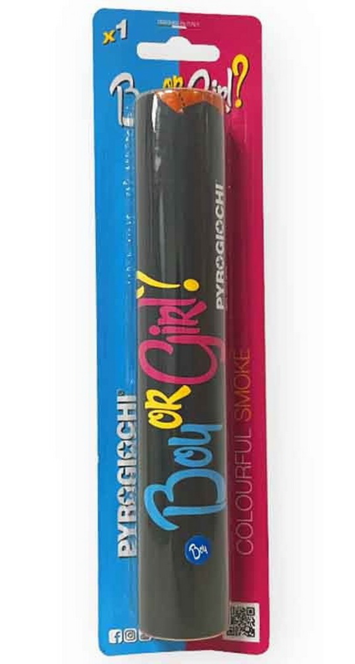 Coloured Smoke Bomb Flare Boy Or Girl - Blue
