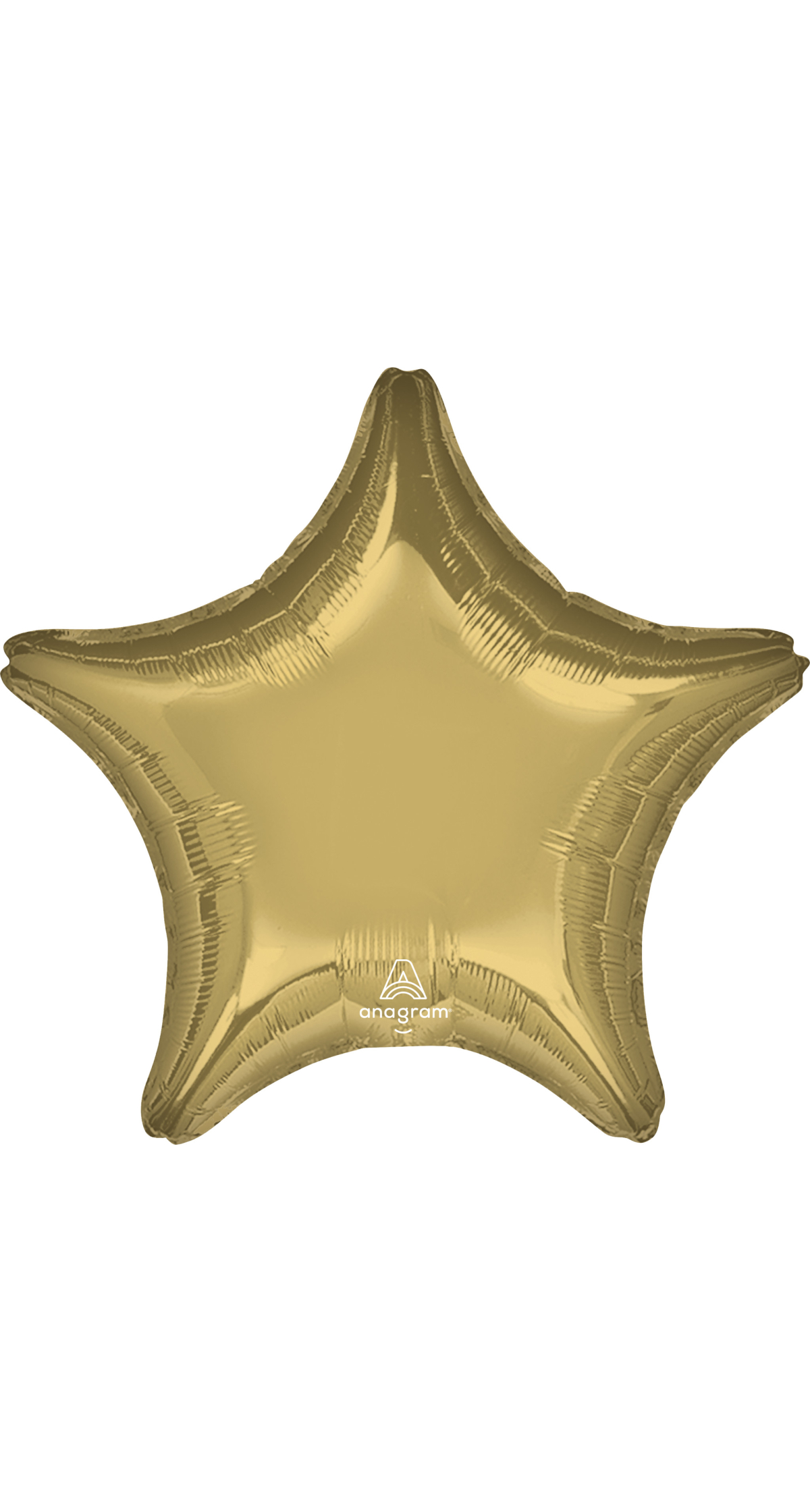 White Gold Star Standard Star Foil Balloon 17" (42cm)