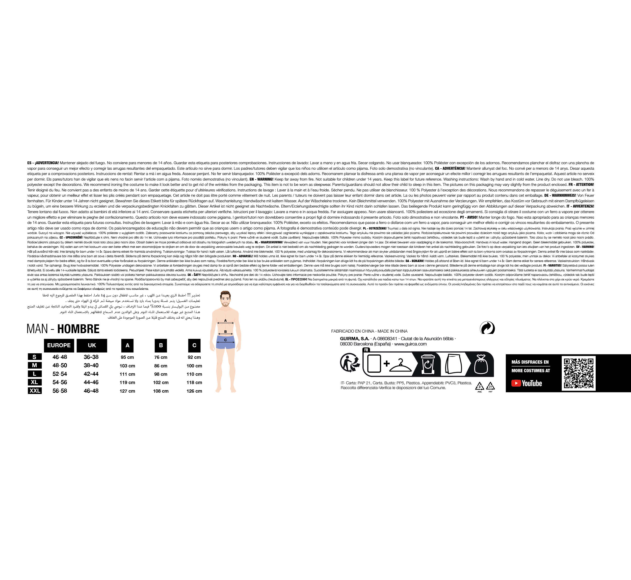 Grinch Deluxe Christmas Costume - Adult Size Large (52-54)