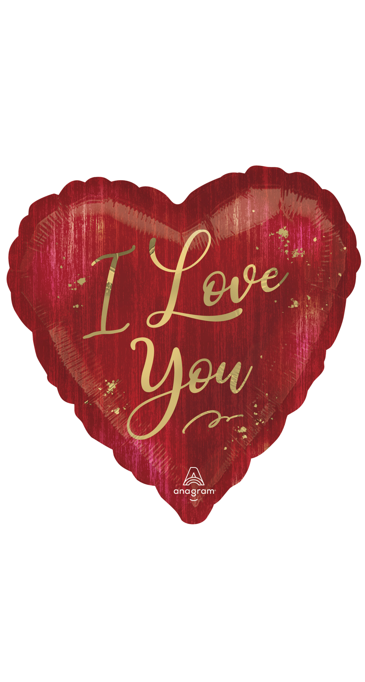 I Love You Rouge Standard Heart Foil Balloon 17" (42cm)