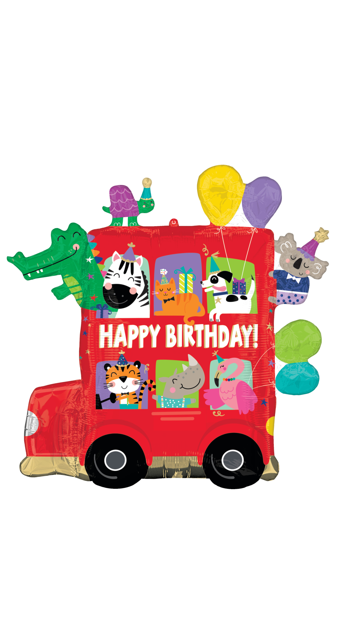 Party Bus Birthday SuperShape Foil Balloon - 71 x 71cm