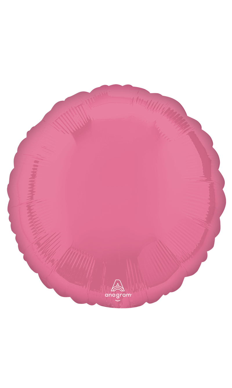 Vibrant Pink Standard Circle Foil Balloon 17" (42cm)