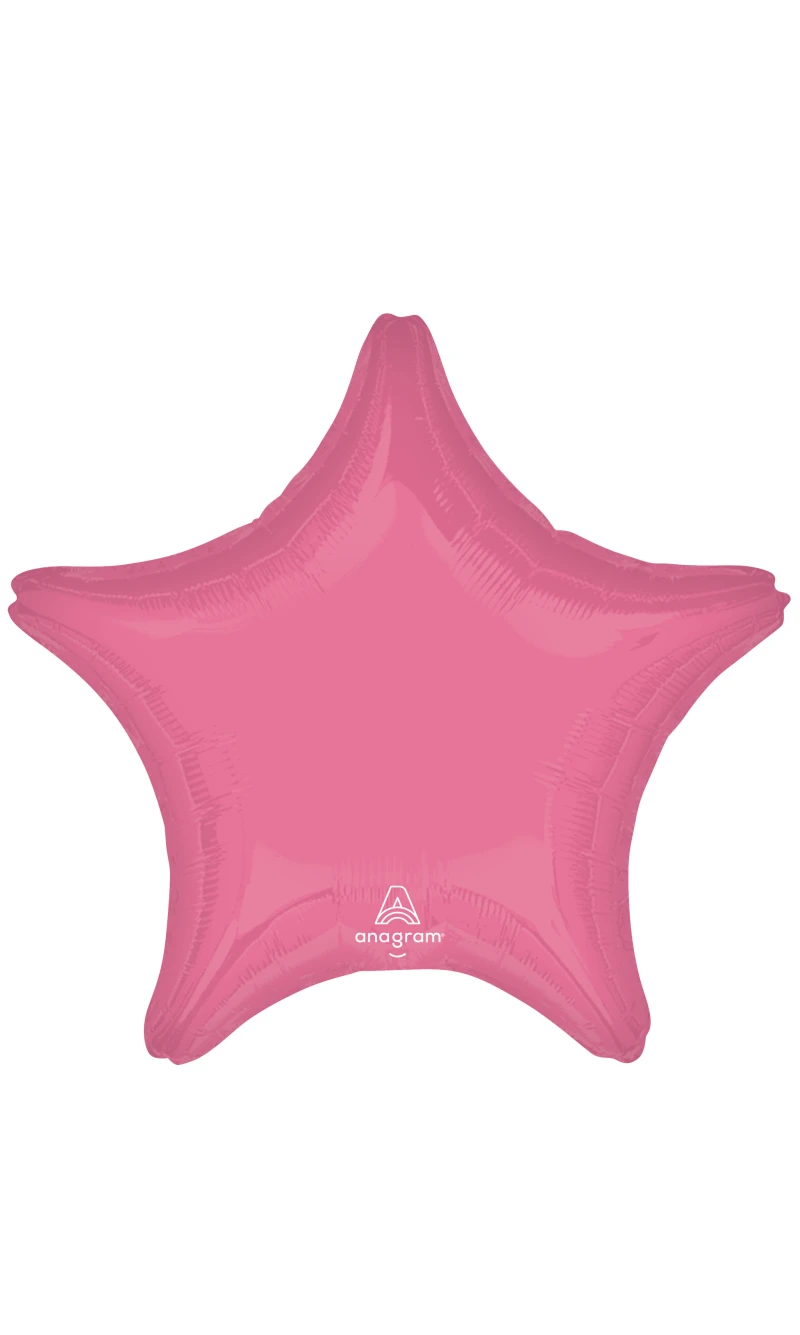 Vibrant Pink Standard Star Foil Balloon 17" (42cm)