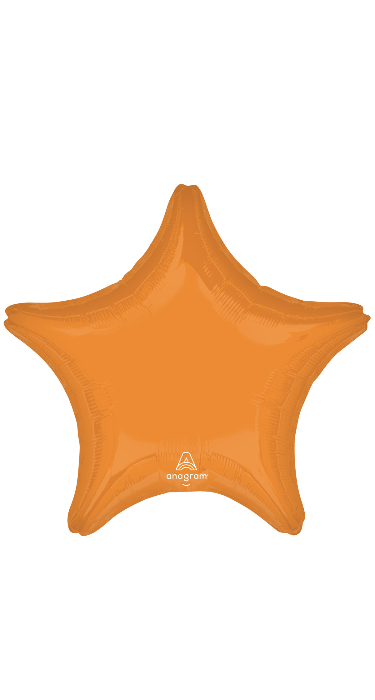 Vibrant Orange Standard Star Foil Balloon 17" (42cm)