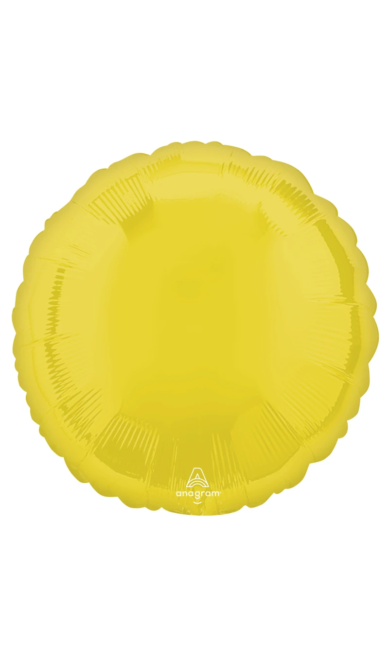 Vibrant Yellow Standard Circle Foil Balloon 17" (42cm)