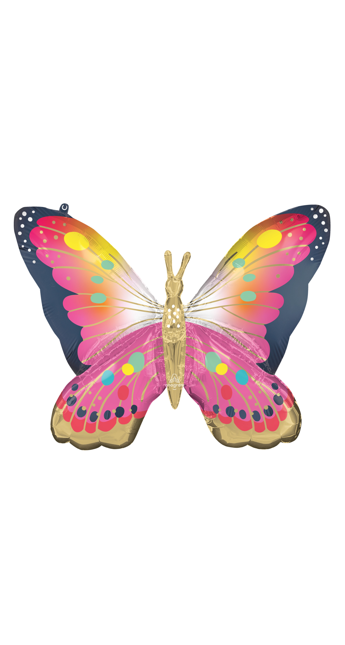 Vibrant Pink Satin Butterfly SuperShape Foil Balloon - 76 x 68cm