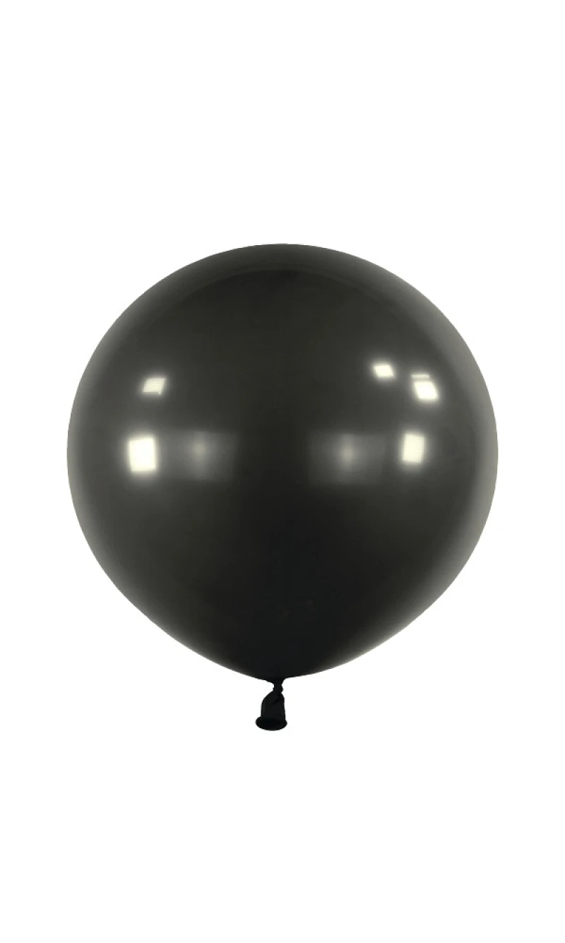 Anagram Latex Balloon - Fashion Jet Black  24" RND - 4pcs
