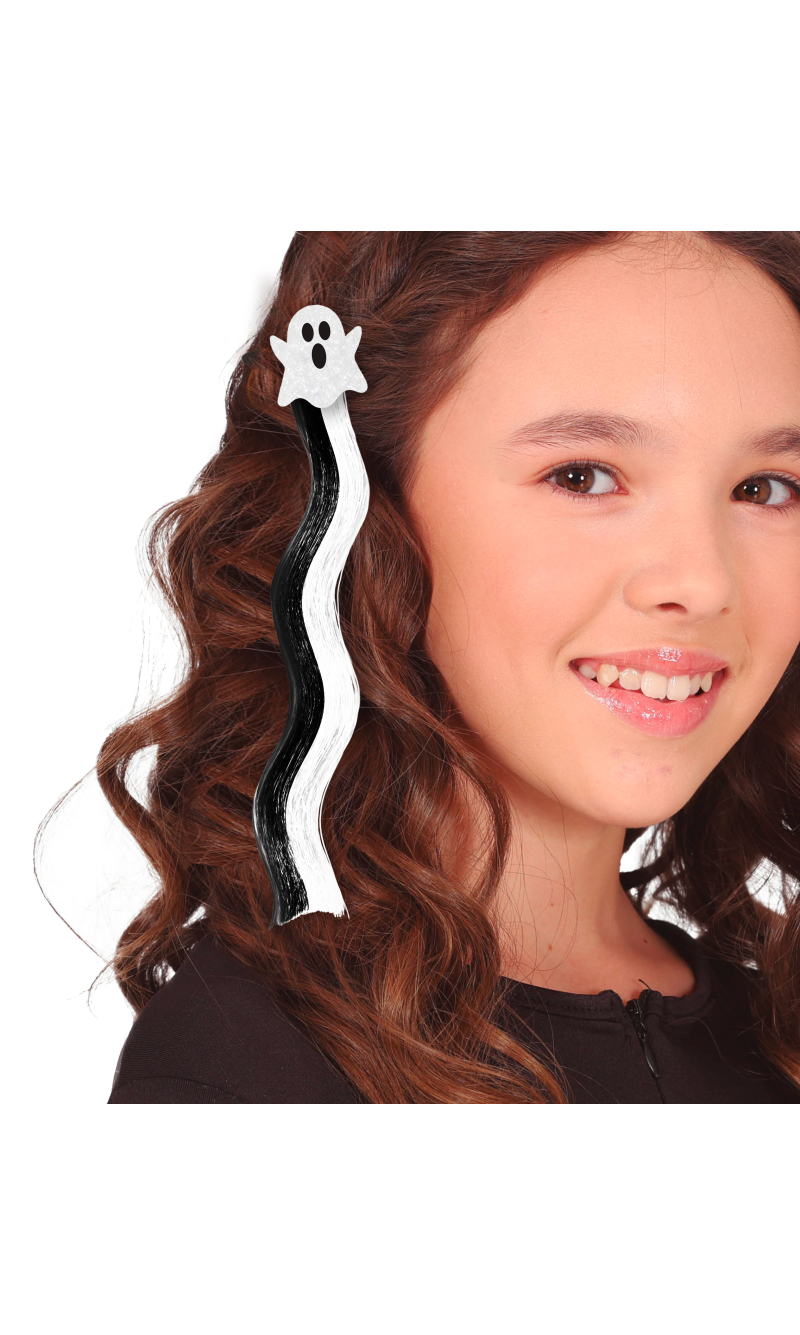 Halloween Black & White Ghost Hair Tuft