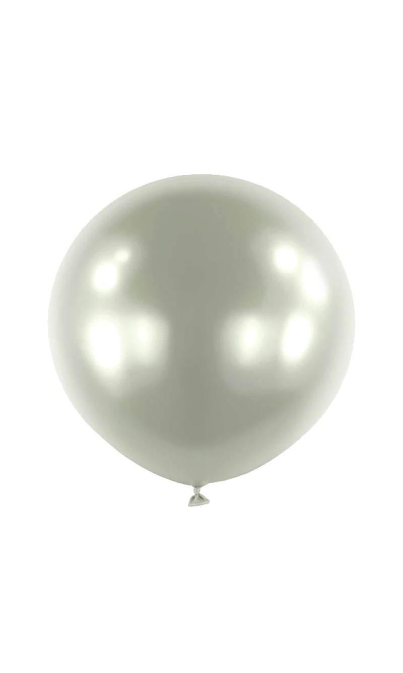 Anagram Latex Balloon - Satin Luxe™ Platinum 24" RND - 4pcs