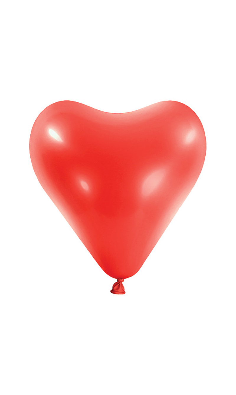 Anagram Heart Latex Balloon - Standard Apple Red  12" HRT - 1pc