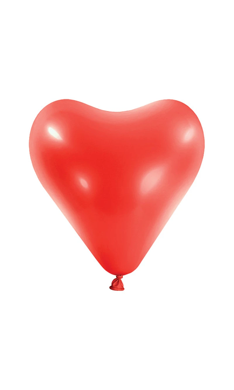 Anagram Heart Latex Balloon - Standard Apple Red  12" HRT - 50pcs