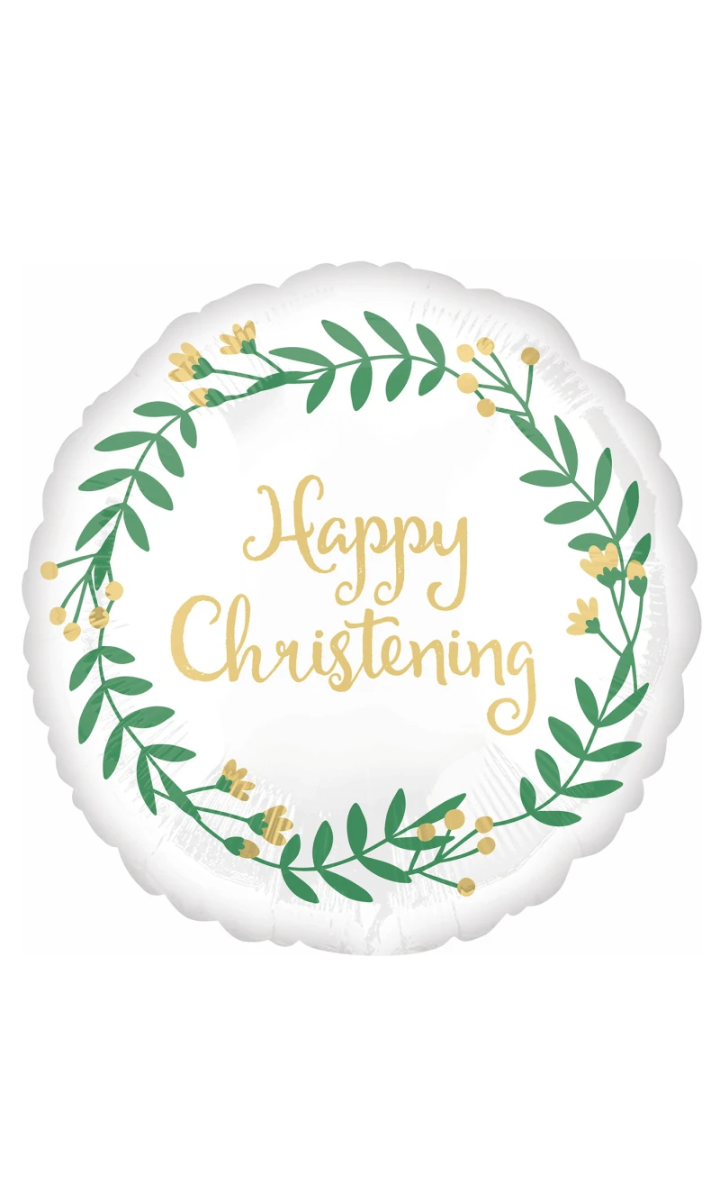 On Your Christening Standard Circle Foil Balloon 17" (42cm)