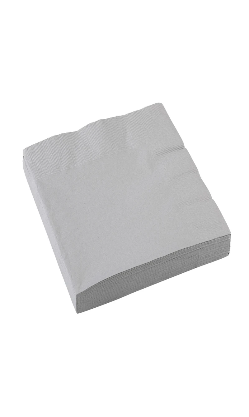 Napkins Silver 33 x 33cm - 20pk