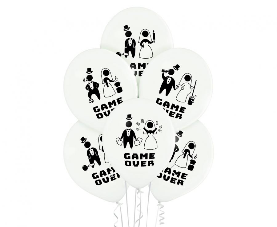 Hens & Stag / Bachelor Party Latex Balloons Game Over - 6pk