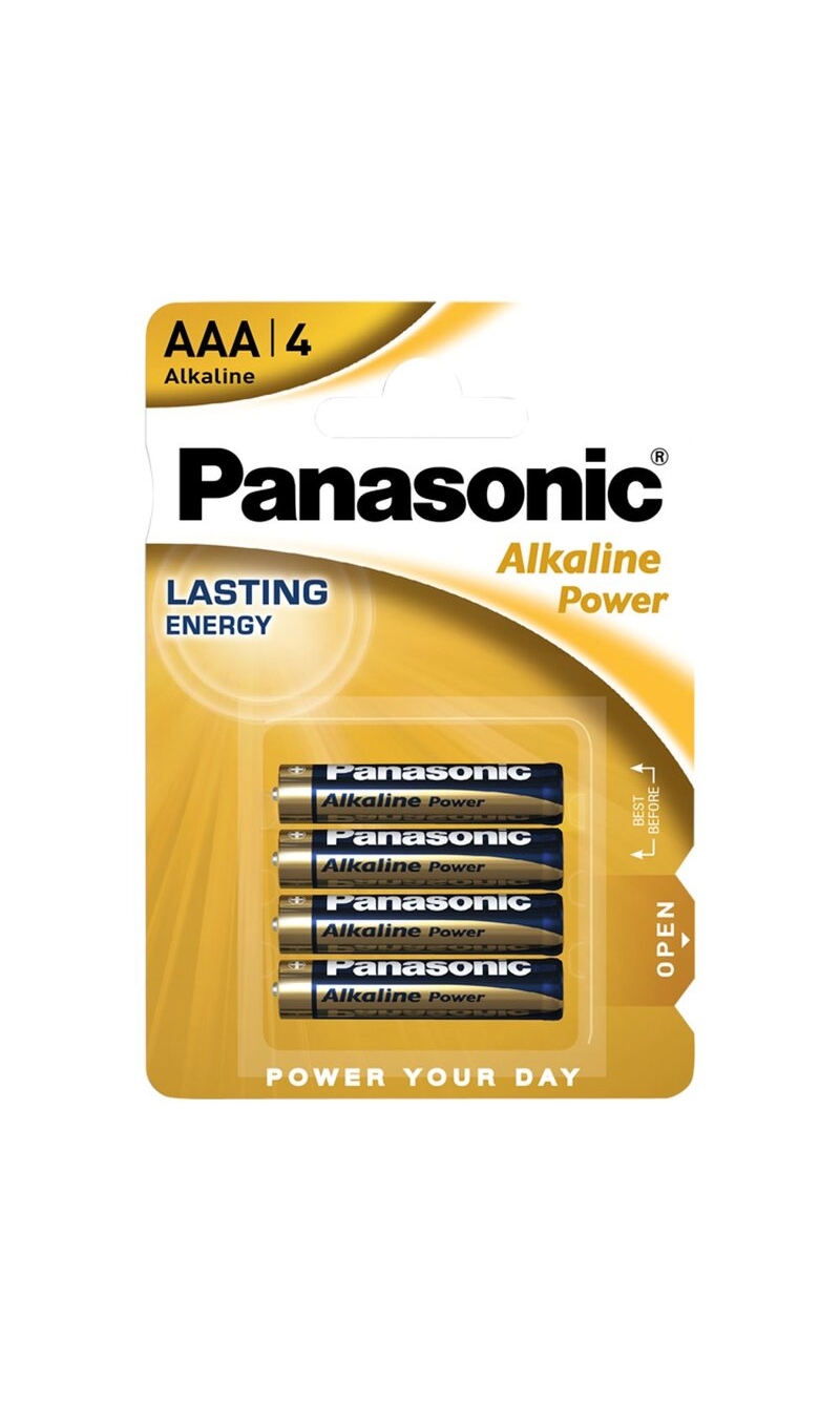 Panasonic AAA Alkaline Power Batteries - 4pcs