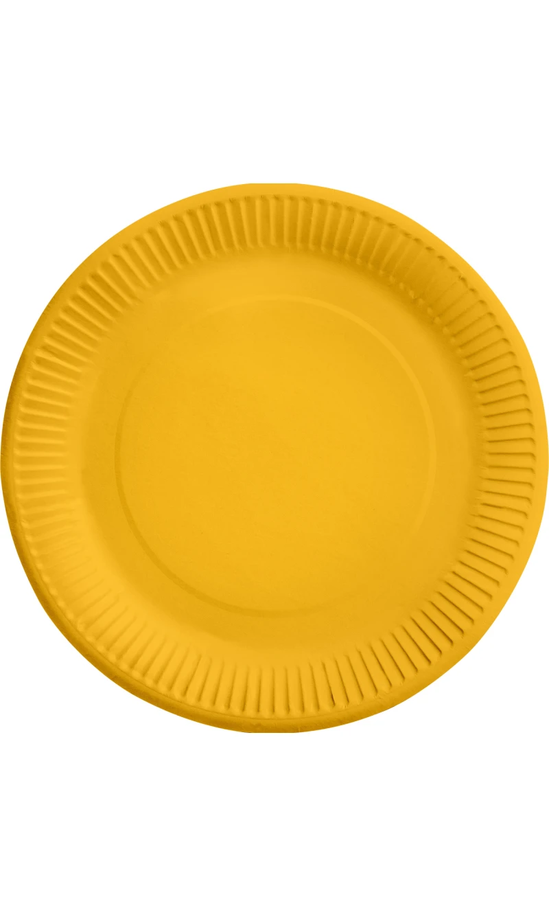 Sunshine Yellow Paper Plates 23cm – 8pk