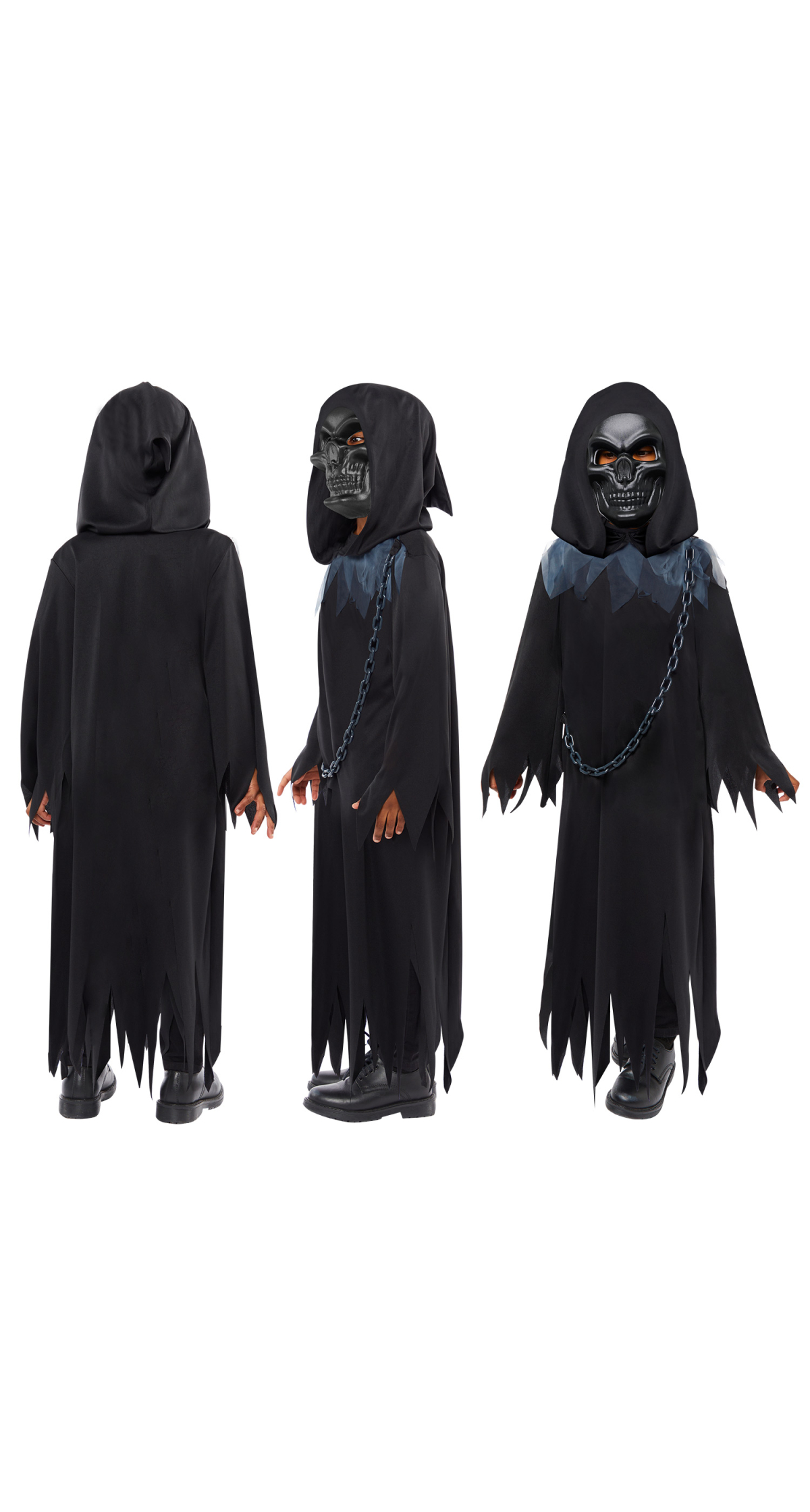 Dark Grim Reaper Costume - Age 8 to 10 Years