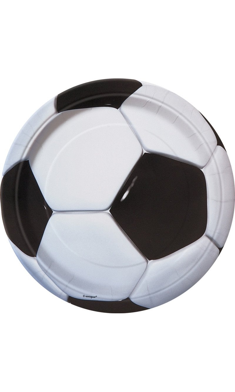 Football Round 7" Dessert Plates - 8pk