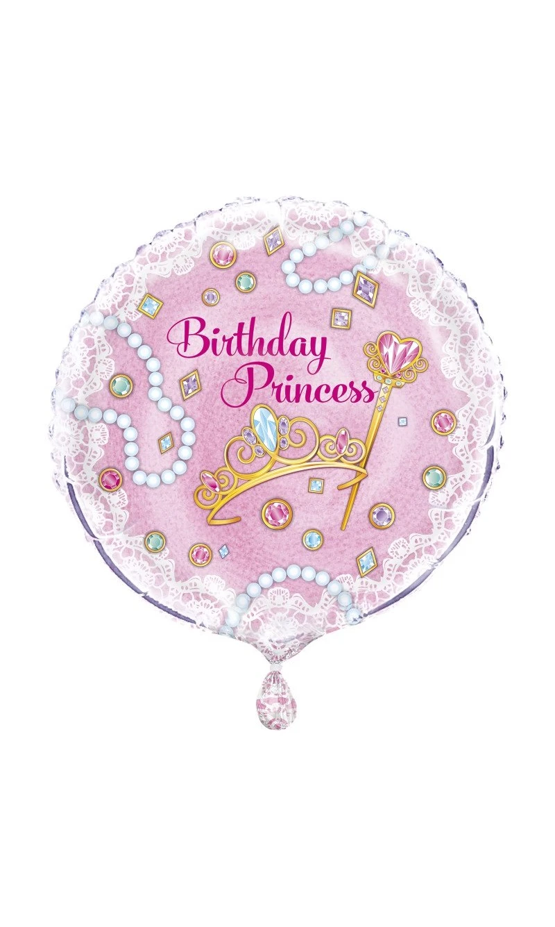 Pink Birthday Princess 18" Foil Balloon