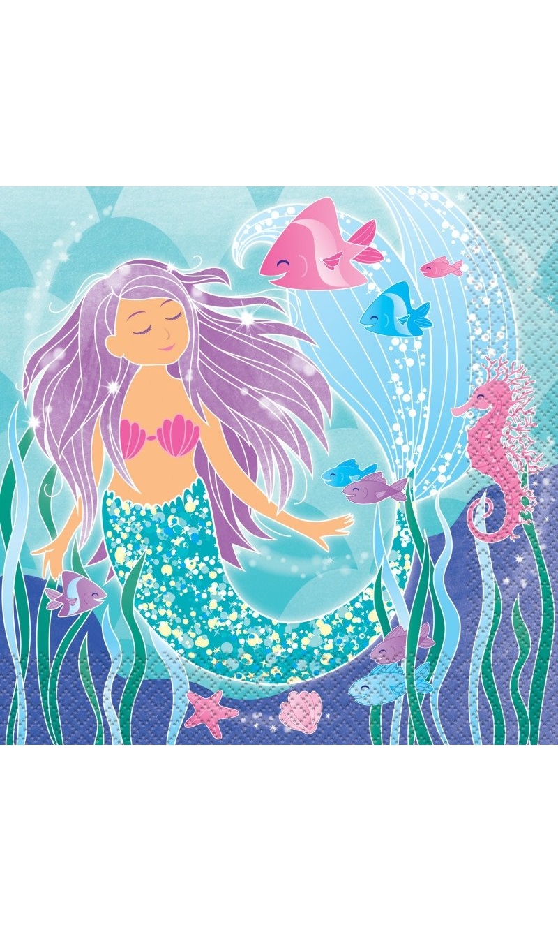 Mermaid Party Napkins - 16pk