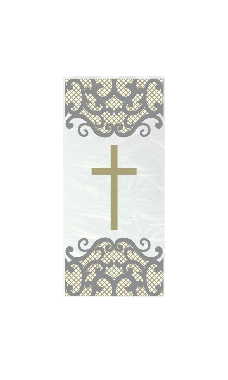 Fancy Gold Cross Cellophane Partry Bags 5"x11" - 20pk