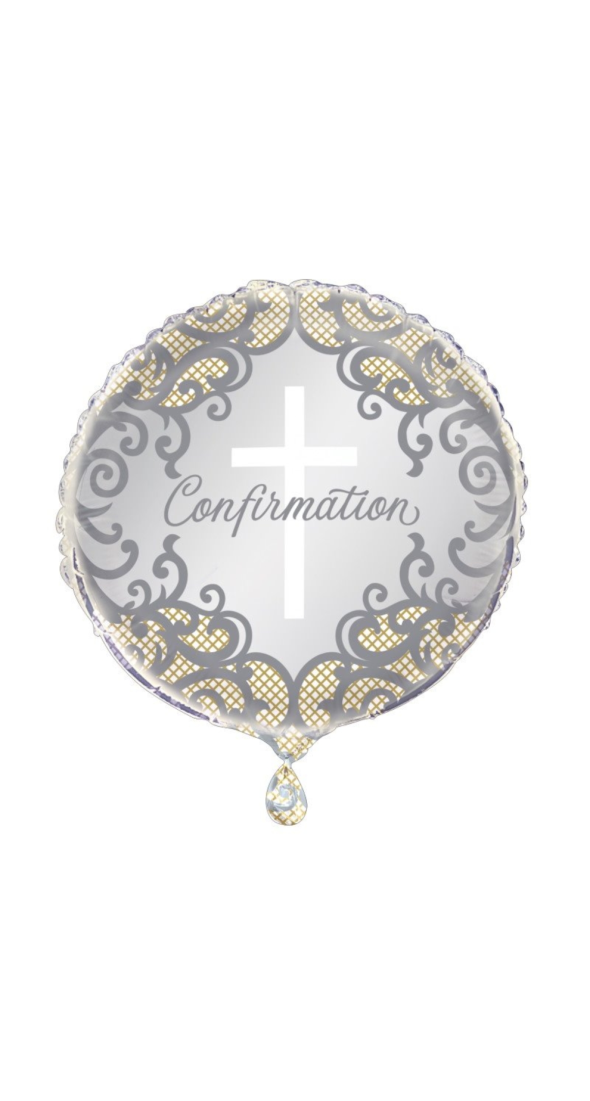 Fancy Gold Cross Confirmation 18" Foil Balloon