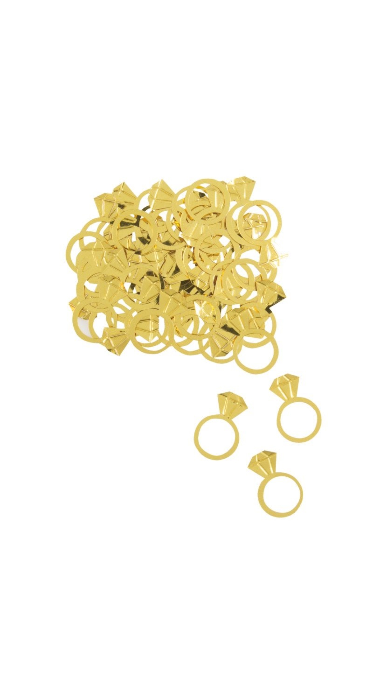 Large Gold Diamond Ring Foil Confetti - 14g